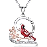 Cardinal Blue Jay Bird Necklace 925 Sterling Silver Animal Gifts Pendant Jewelry Gifts for Women Lovers