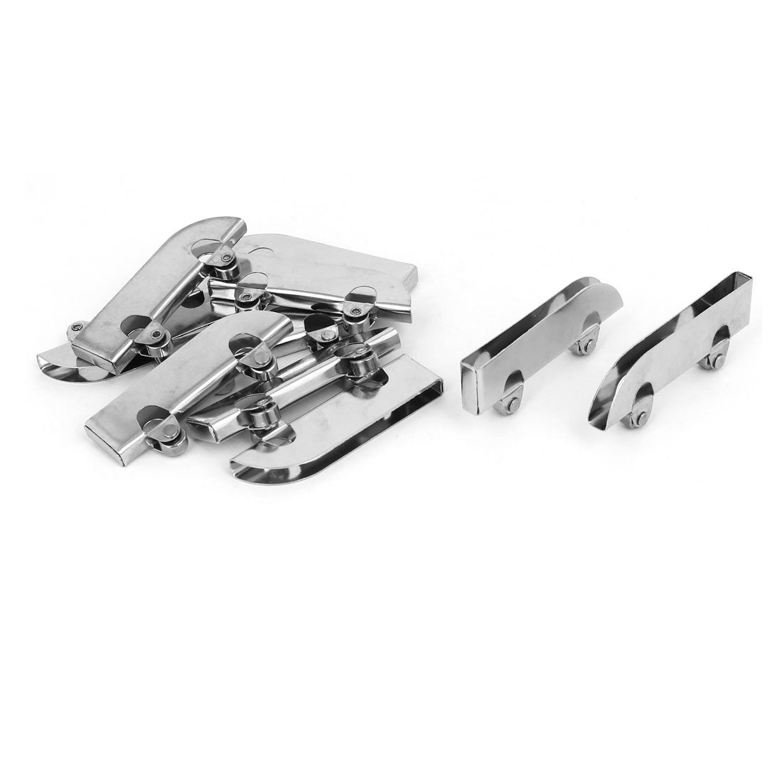 Sourcingmap Furniture Wardrobe Cupboard 5mm Dia Wheel Sliding Door Rollers Silver Tone 10pcs