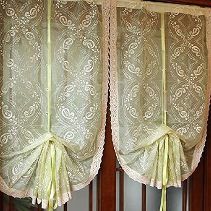 Amazon Com Mzpride Paisley Embroidered Sheer Curtains Green