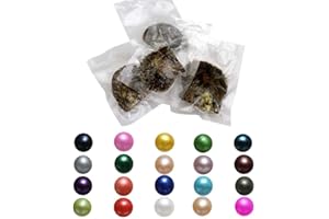 FORIDE 50PC Freshwater Pearls Oysters with 7-8mm Love Wish Pearl Inside