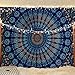 Jaipur Handloom Top Selling Psychedelic Peacock Mandala Tapestry A Perfect Hippie, Bohemian, Indian, Boho, Dorm, Hippy, Psychedelic, Wall Hanging (Queen (84 X 85 inches approx), Blue)