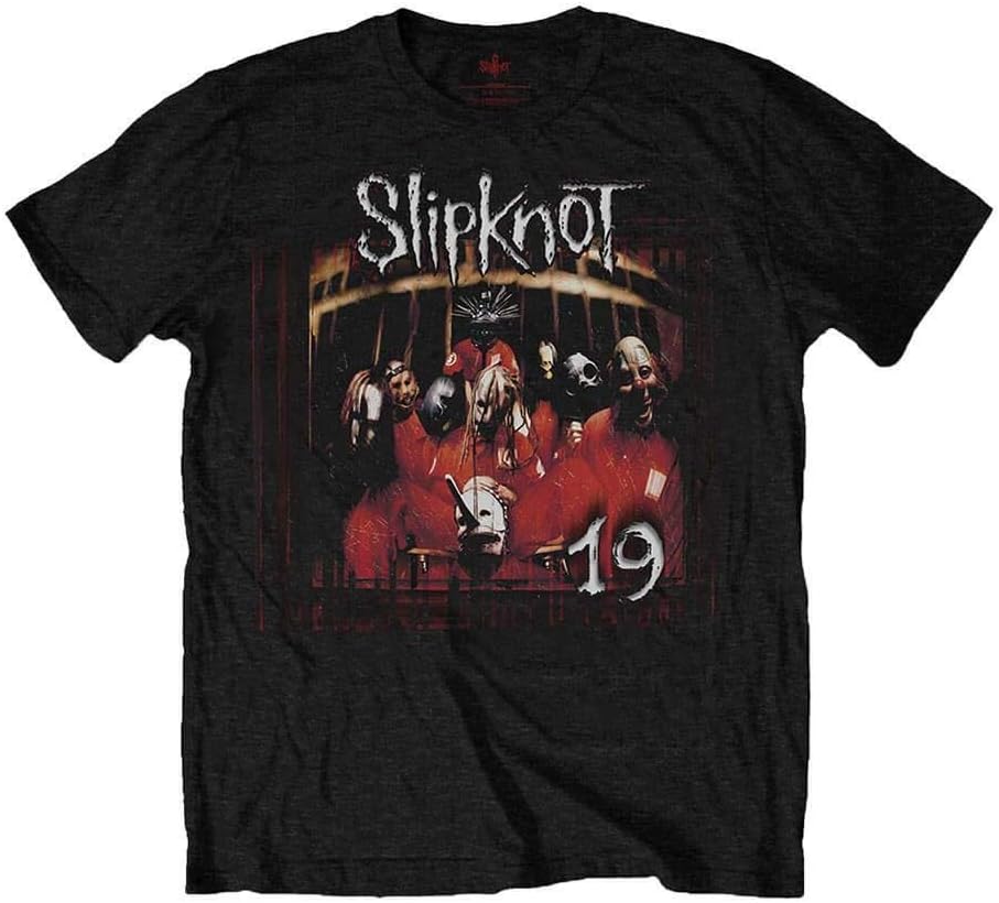 Slipknot Men's Debut Album 19 Years (Back Print) Slim Fit T-Shirt Black