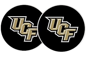 Desert Cactus University of Central Florida Car Accessories UCF Knights Absorbent Sandstone Cup Coasters Licensed Product Set of 2 (Design A)