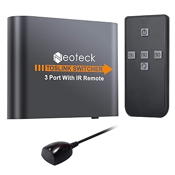 3X1 SPDIF Toslink Switch 3 Anschlüsse 3x1 Toslink Digital optisch Audio Switcher mit IR Fernbedienung Unterstützung Dolby-AC3