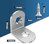 shinfly L Brackets 20 Pcs 20x20mm Metal Corner Braces for Wood Furniture view 2