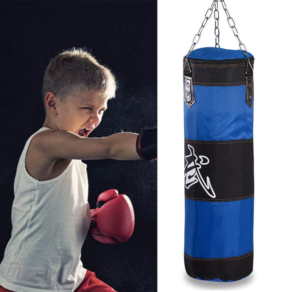 Heavy Boxing Empty Punching Training Bag with Special Chains and Expansion Hook,for Man Women Kids Kickboxing Training Fitness(80cm/2.62feet)