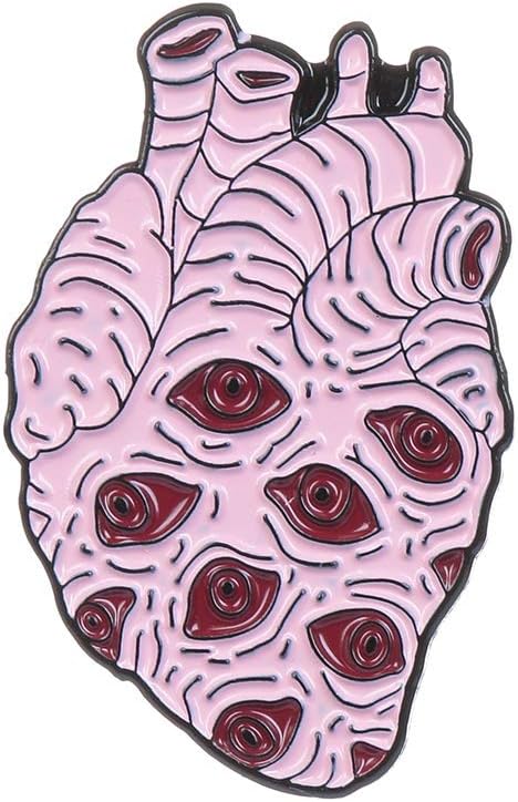 Anatomical Heart Enamel Pins Medical Anatomy Brooch Heart Neurology Pins for Doctors and Nurses Lapel Pin Bags Badge Gifts 1pcs