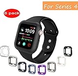 V1TAKE Compatible Apple Watch Case Series 4 44mm, [8 Color Pack] Soft TPU Shock Proof Shatter-Resistant Protective Bumper Protector Case Replacement iWatch Series 4 ([8 Pack] TPU-A, 44mm)