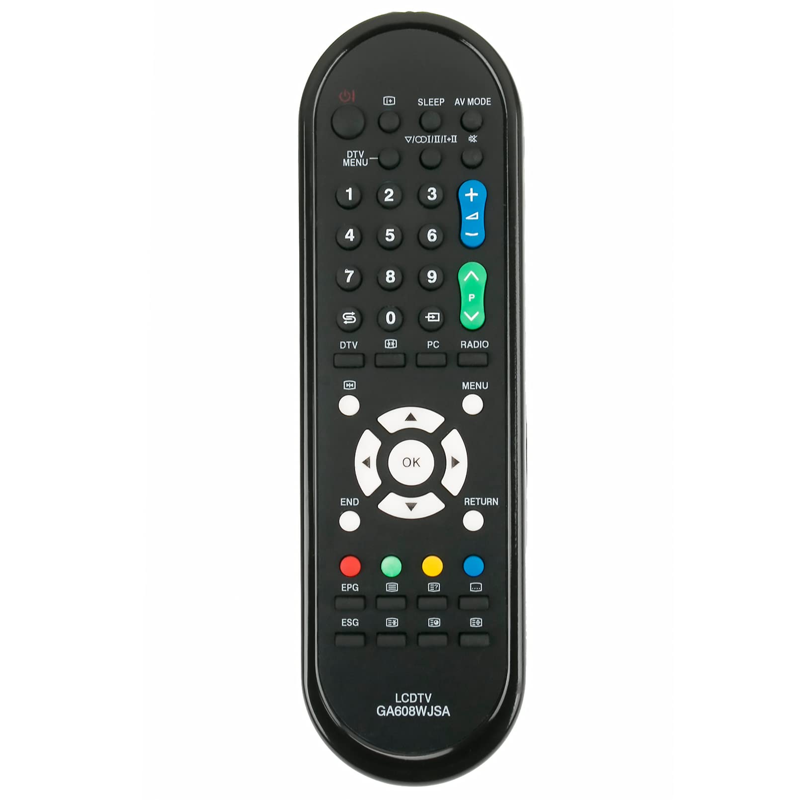 VINABTY GA608WJSA ​Replacement Remote Control fit for Sharp TV LC-19D1E LC-24LE210E LC-24LE220E LC-32DH500E LC-32DH500S LC-32DH510E LC-32FH510E LC-32FS510E LC-32LB220E LC-32LE210E LC-32LE220E