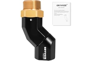 GRYVOZE 1 Inch Fuel Hose Swivel, Metal NPT Fuel Swivel with 360° Rotating Connector, Brass Fuel Nozzle Adapter for Fuel Transfer, Diesel, Gasoline, Water