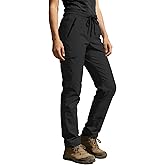 Hiking Pants Women UPF 50+ Cargo Quick Dry Water Resistant Elastic Waist 4 Pockets Lightweight Travel Work Casual Running