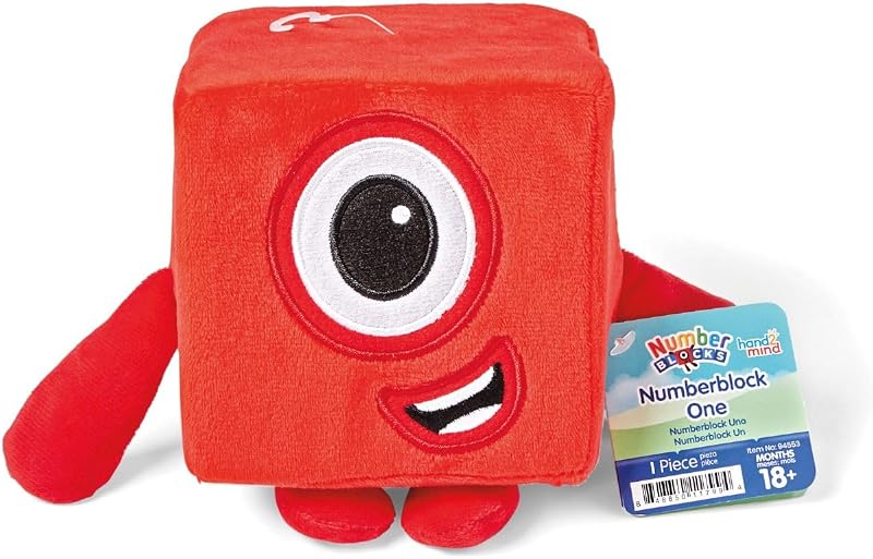 Learning Resources Numberblock One Plush Toy Licensed 11.5cm Unisex 18 Months+