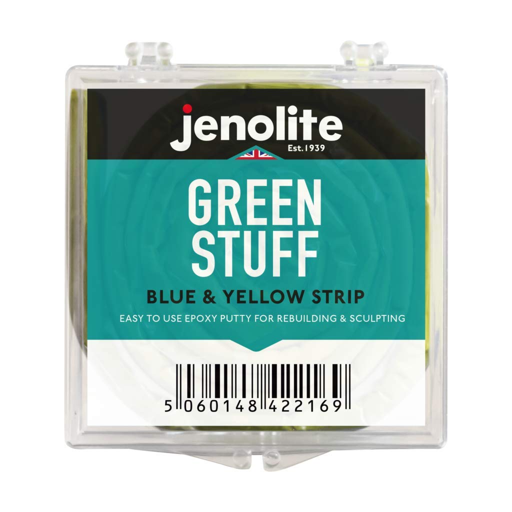JENOLITE Green Stuff Modelling Putty | Blue & Yellow | 36" (91cm) | Green Stuff Putty for Gaming and Miniature Modelling | Quick Drying