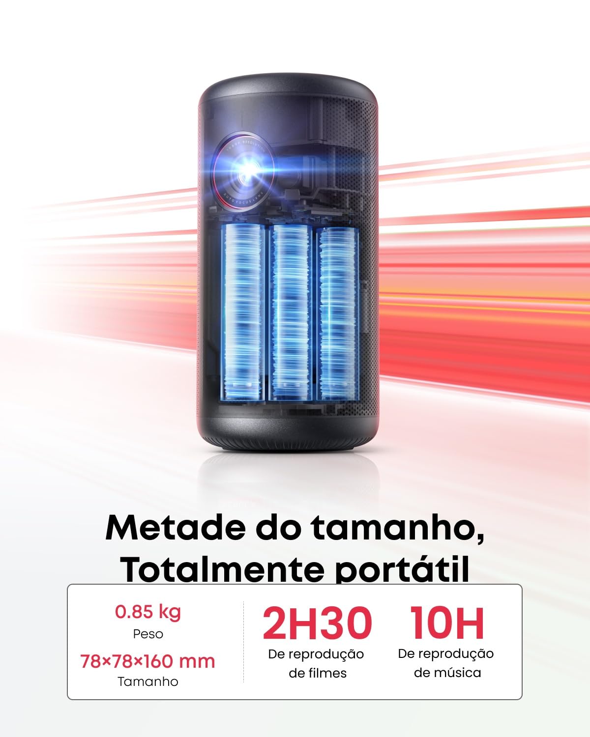 Nebula Capsule3 Mini Beamer, Smart Projektor, 1080p, WLAN, 200 ANSI-Lumen, Tragbarer Beamer, mit GTV, Netflix Vorinstalliert, Dolby Digital, 120-Zoll Bild,integrierter Akku, 2,5 Stunden Spielzeit 4