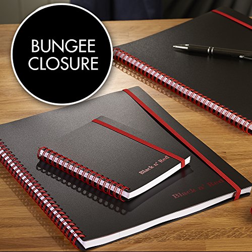 Mead Black n' Red Wirebound Notebooks, Ruled, Poly Cover, 11.75 x 8.25 Inches, 70 Pages, 140 Sides, 2-Pack (73399) - Thumbnail 5