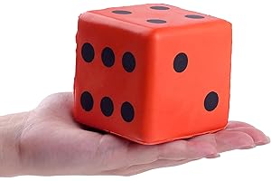 Anboor Large Foam Dice for Adults Kids - 3.15" Jumbo Big Colorful Dice Giant Soft Fun for Game Nights & Classroom Activities