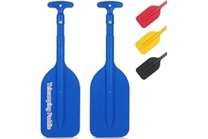 DEDU Boat Paddle Telescoping 2 Pack, Boat Oars Collapsible Emergency Paddle 21"-43" Adjustable, Telescoping Canoe Paddle Aluminum Shaft Anti Slip for Kids and Adults