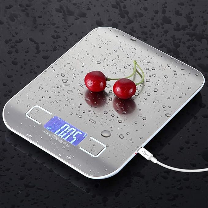 5KG Digital Kitchen Scale USB Rechargeable Food Scale 0.04oz/1g
