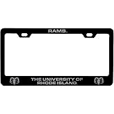 Rhode Island University Engraved Metal License Plate Frame Black Officially Licensed Collegiate Product