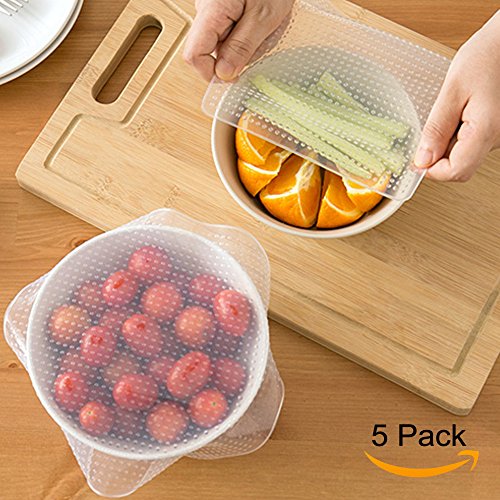 Grand line pack of 5 reusable eco silicone food wraps
