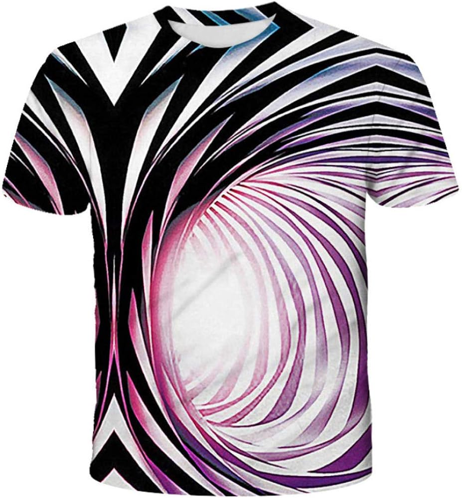 Einfaches Super Premium Polyester Herren TShirt Mit 3DDruck, Kurzarm Mit Abstraktem Wirbel Und Einfaches Super Premium Polyester Herren TShirt Mit 3DDruck, Kurzarm Mit Abstraktem Wirbel Und