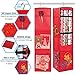 ProPik Hanging Gift Wrap Organizer, Wrapping Paper Storage Bag, Swivel Hanger 360 Degree Multiple Pockets & Loops, Holds Up to 25 Rolls 40 Inch, Space for Ribbons Bows Gift Wrap Folds Flat (Red)