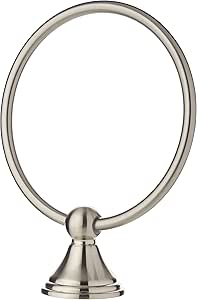 Amazon Basics – toallero redondo moderno, Níquel satinado