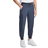 DEVOROPA Boys Joggers Lightweight Hiking Cargo Pants Water Resistant UPF 50+ Quick Dry Youth Kids Athletic Running Pants