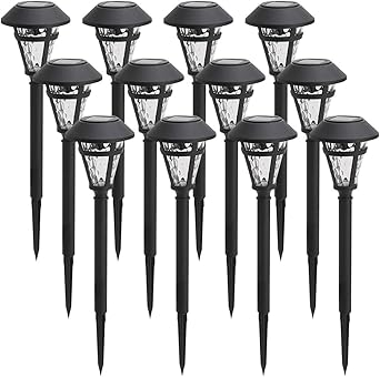 Amazon.com: TWINSLUXES Paquete de 12 luces solares para caminos al aire