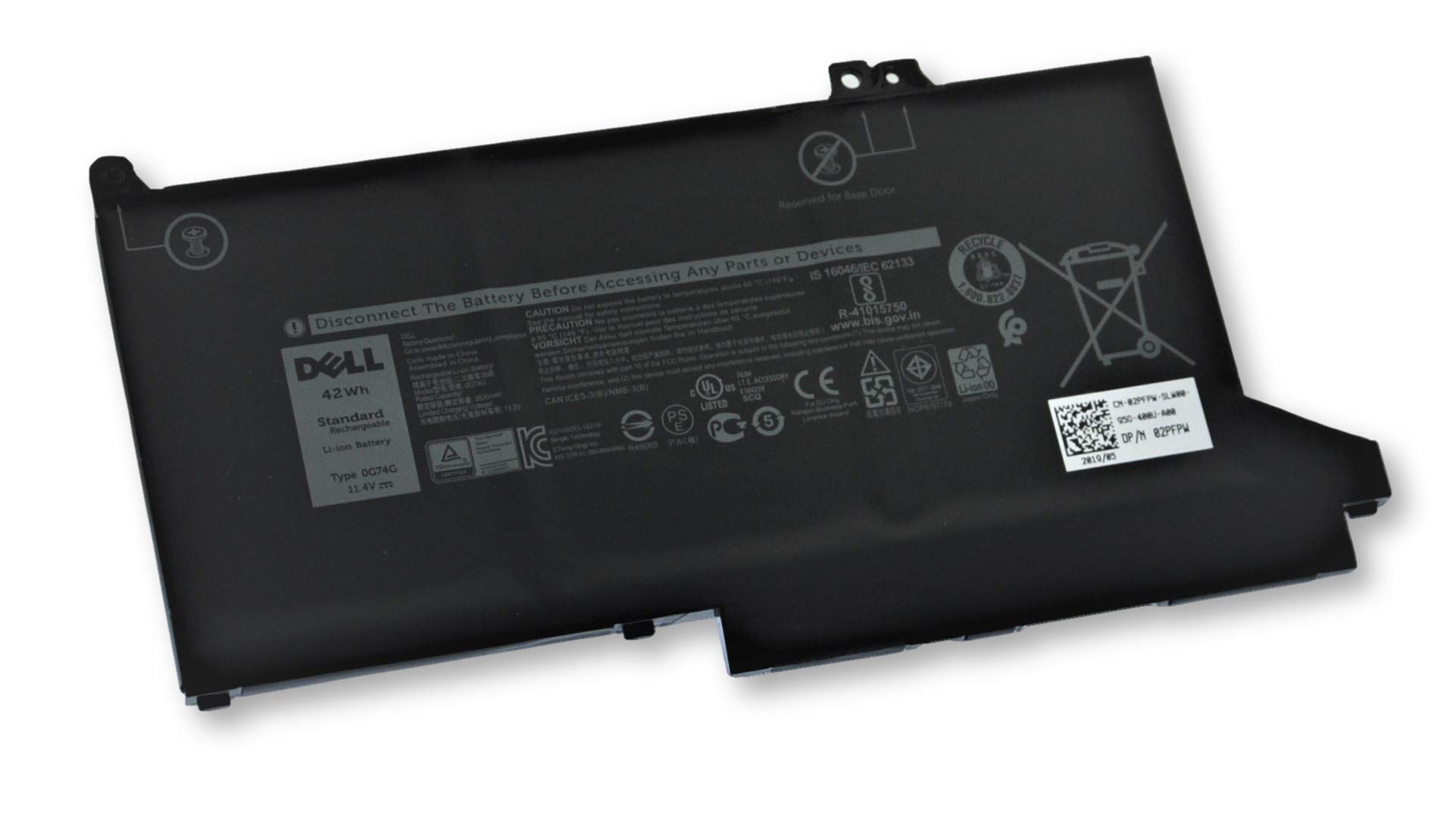 Dell Latitude 5300 5300 (2in1) 5300 (2in1 Chrome) 5310 5310 (2in1) 7300 7400 42Wh 3-Cell Laptop Battery 2PFPW 0G74G (Latitude 7400)