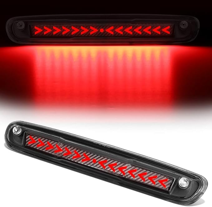 Carbon Fiber Look Sequential Arrow LED 3rd Third Tail Brake