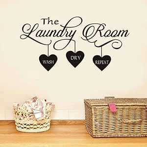 Pegatina de pared Lavandería Etiqueta de la pared Vinilo Lavandería