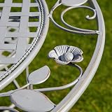Home Source Meadow Bistro Set Table & 2 Chairs Metal Frame Grey view 6