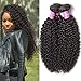UNICE Human Hair Bundles Curly 18 20 22 inch 100% Unprocessed Malaysian Virgin Weave 3 Bundle Real Natural Black Human Hair Extensions 1B Natural Black Color for Women