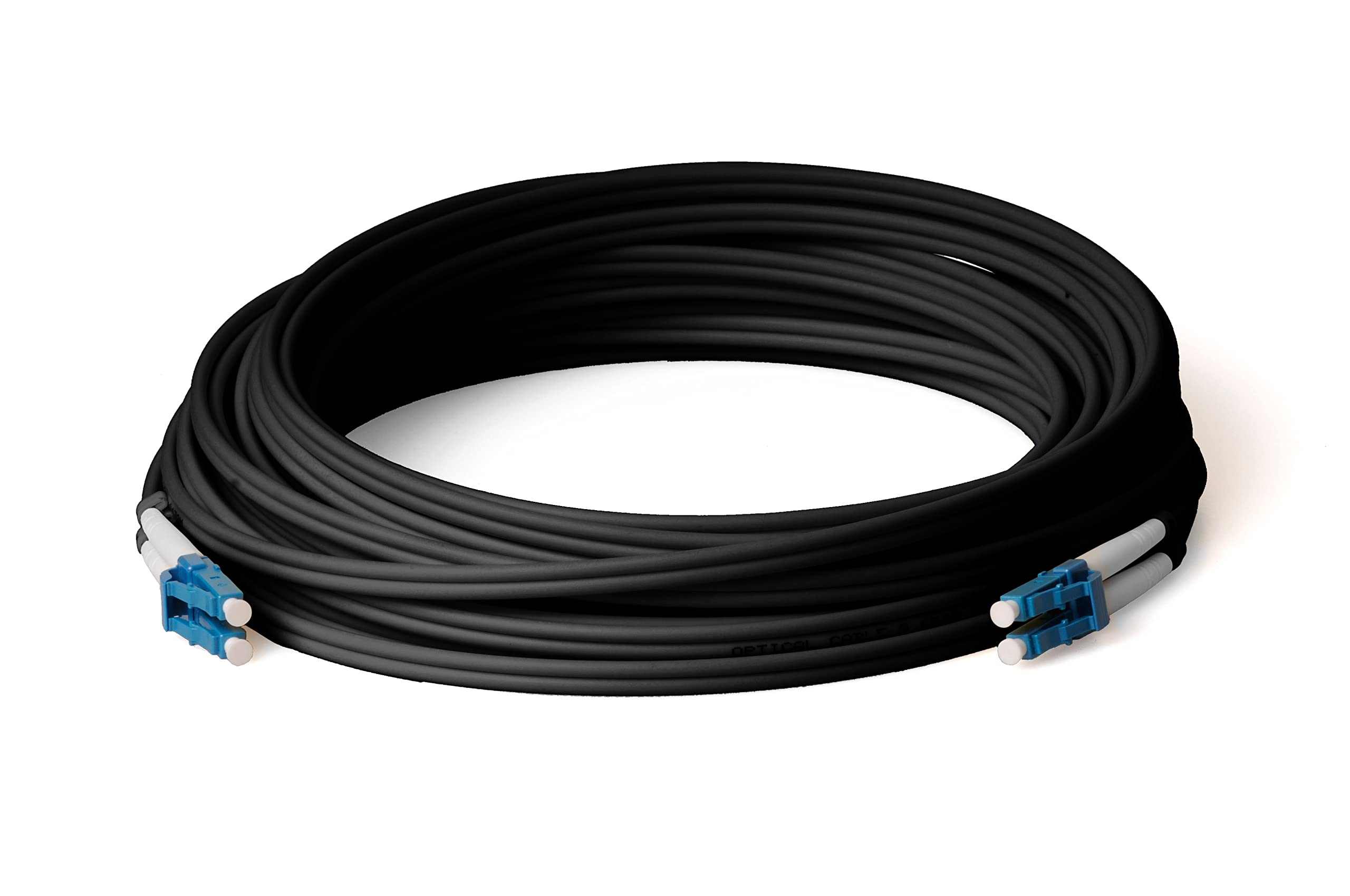 CONBIC® LC/UPC-LC/UPC, Duplex, Single Mode, 9/125um, OS2, yellow, diameter 4.0 mm, industrial/military grade armoured tactical, TPU, G.657.A2, 10 m fibre optic cable (10)