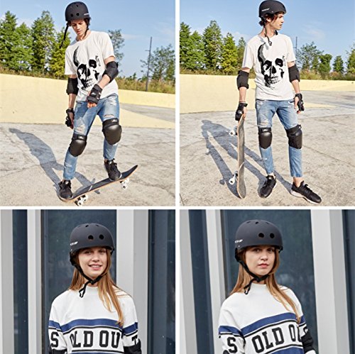 CCTRO Skateboard Helmet, Adjustable Impact Resistance Ventilation Bike Skating Scooter Helmet for Cycling Skateboarding Scooter Roller Skate Inline Skating Rock Climbing - Thumbnail 5