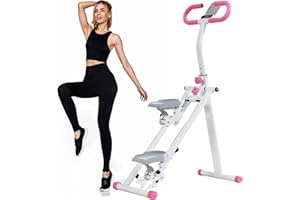 ANWICK Stair Stepper for Home Gym Exercise, Vertical Climber Exercise Machine for Full Body Workout, Compact Folding Cardio Exercise Climber with Adjustable Handlebar (Blue)