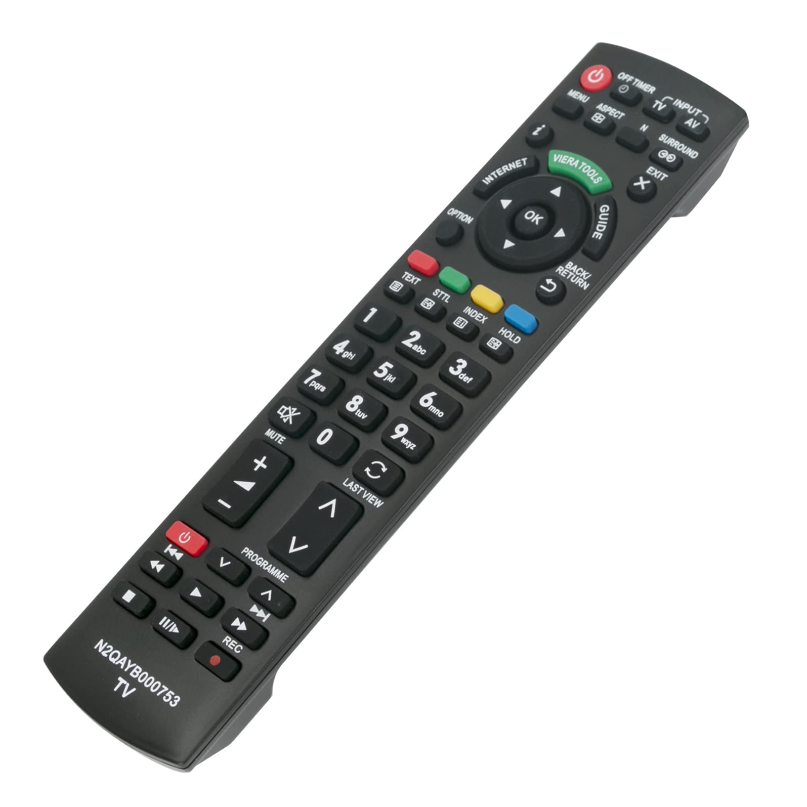 VINABTY N2QAYB000753 sub N2QAYB000673 Replacement Remote Compatible with Panasonic Viera Internet TV TX-L32D25BA TX-L32D25E TX-L32D28EP TX-L32D28ES TX-L32E30E TX-L32E31B TX-L32E5B TX-L32E5E TX-L32E5Y