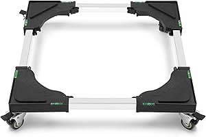 Nefish Furniture Dolly Adjustable Mini Fridge Stand Washing Machine Stand Mobile Roller with 4 Locking Swivel Wheels Universal Mobile Base Moving Cart for Dryer Refrigerator