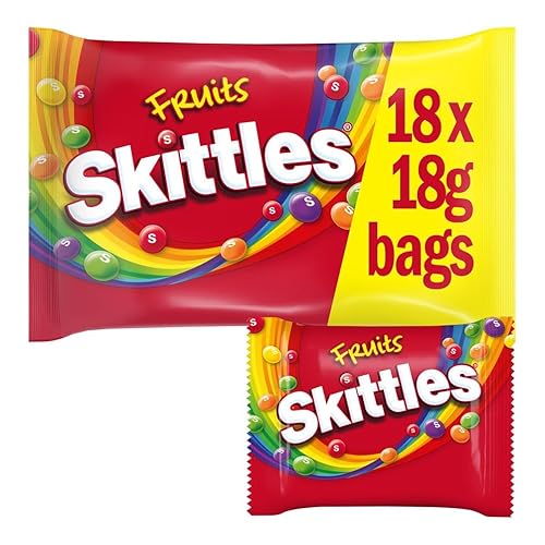 Skittles Fruit Sweets Party Pack, 18 Funsize Sweets Bags Chocolate, Sweets Gift Box, Ideal for Gift, Snacks or Party Bags (324g)