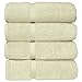 Chakir Turkish Linens Premium Cotton Absorbent Turkish Towels (Bath Towel - Set of 4, Cream)