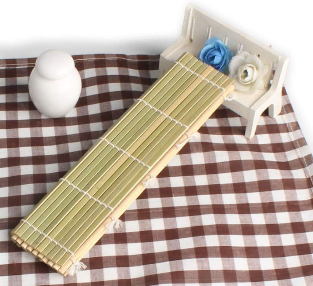 J Jixista Kit De Sushi De Bambu Herramientas Super Facil Hecho En Casa Artilugio De Sushi Diy 2 X Esterillas 1 X Paleta De Arroz Kit Para Hacer Sushi De Bambu Preparar