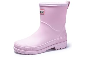 Nutropa Mid Calf Rain Boots for Women,Waterproof Garden Shoes Anti-Slip Rainboots,Outdoor Work Rain Shoes