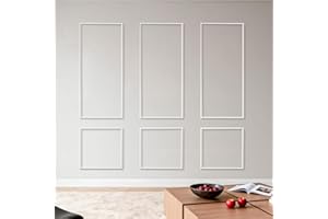 VEVOR Wall Molding 3 Pack, Wainscoting Panels Kit, Lightweight Paintable Polystyrene, Easy to Install, Waterproof Accent Wall