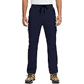 AGVNG Mens Hiking Pants Waterproof Lightweight Quick Dry Cargo Pants UPF 50+ Drawstring Cuff Work Casual Athletic Outdoor