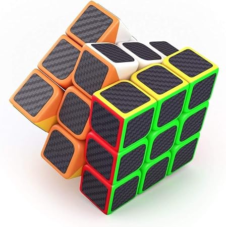 TEMSON Babytintin High Speed 3x3 Neon Colors Magic Rubik Cube 3D Brain Teaser Puzzle (Multicolour)