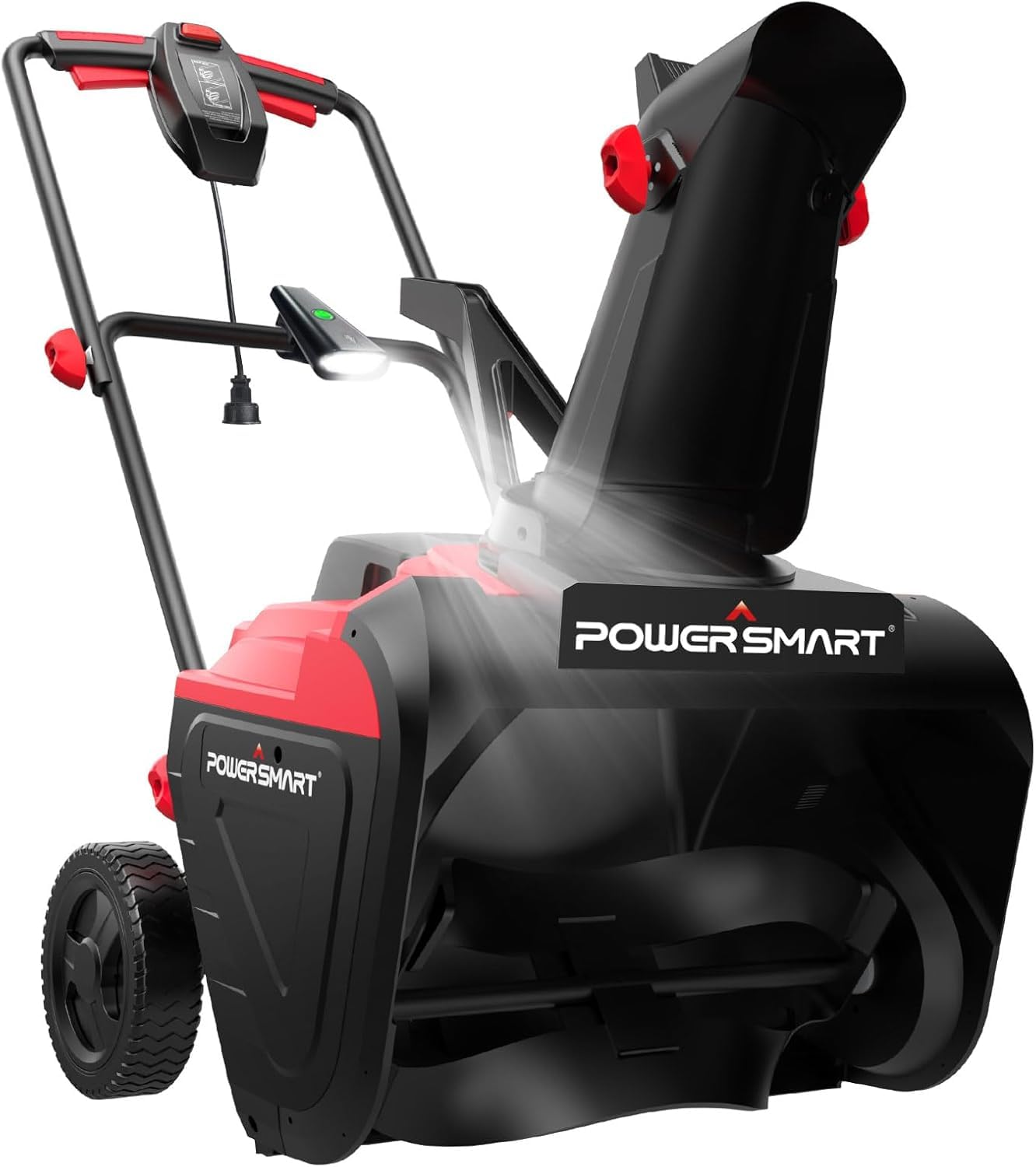 Photo 1 of PowerSmart 21" Electric Snow Blower – 15 Amp Motor, 2100 RPM, 30 ft Throwing Distance, LED Light for Enhanced Visibility, Corded Design