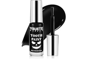 YBUETE Professional Halloween Black Tooth Paint, Temporary Black Tooth Paint，Decayed Rotten Cruddy Missing Teeth Makeup, Perfect for Cosplay, Halloween Makeup, Theater, Costume Party