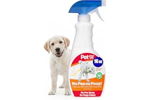 PET YOUR PET No Pee No Poop Dog Potty Training Spray, 16 Fl Oz – Non-Toxic Dog Spray to Prevent Peeing and Pooping – Natural No Urine Marking Scent Corrector - No Here Stops Dogs Peeing Indoor/Outdoor