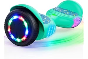 TOMOLOO Hoverboard with Speaker and Colorful LED Lights Self-Balancing Scooter UL2272 Certified 6.5" Wheel